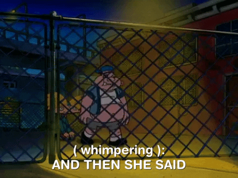 Fat Man Behind Boarders GIF