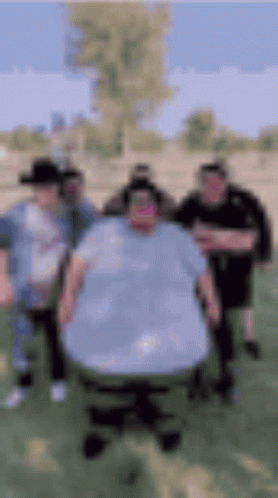 Fat Man Group Dancing GIF