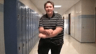 Fat Man Hallway Dance GIF