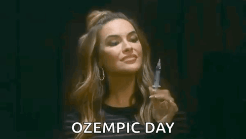 Fat Man Making Funny Face Says Give Me Ozempic