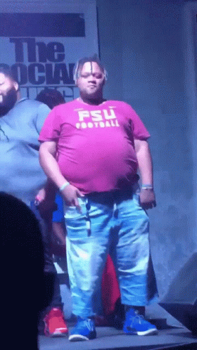 Fat Man On The Stage GIF