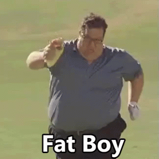 Fat Man Running On Field GIF