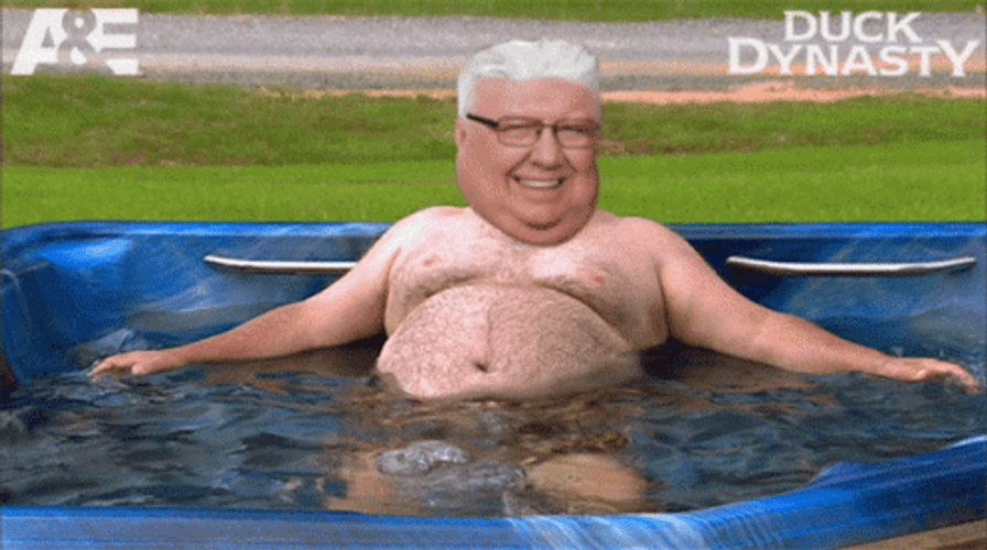 Fat Old Man In The Hot Tub GIF