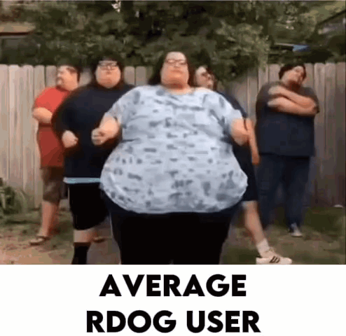 Fat People Standing by Wooden Fence