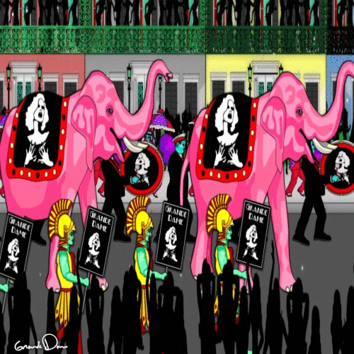 Fat Tuesday Elephant Parade Animation GIF