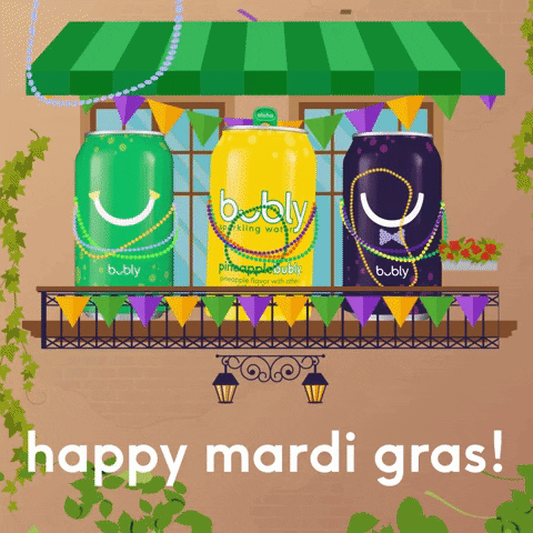 Fat Tuesday Happy Mardi Gras Soda Cans GIF