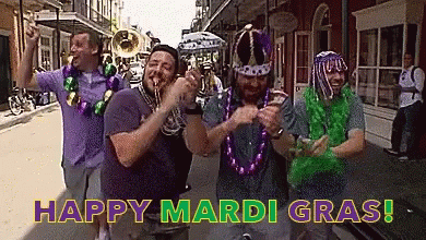 Fat Tuesday Mardi Gras Street Party GIF