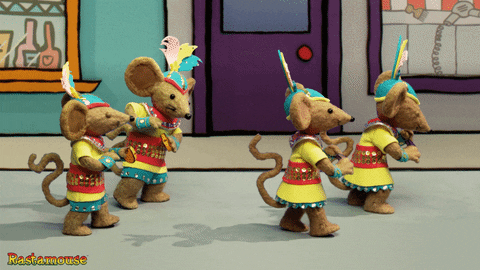 Fat Tuesday Rastamouse Mardi Gras Dance GIF