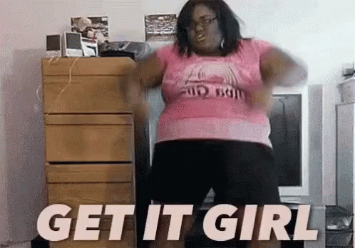 Fat Woman Dancing Get It Girl GIF