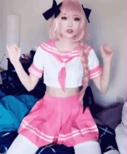 Fate Astolfo Cosplay Dancing GIF