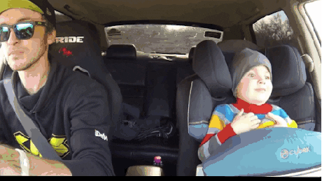 Father And Son Driving Crazy GIF