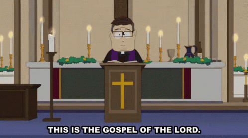 Father Maxi Preaching In Church South Park GIF