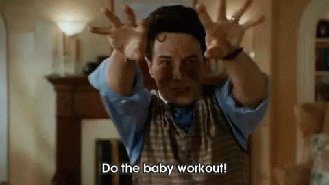 Father Of The Bride 2 Baby Workout GIF