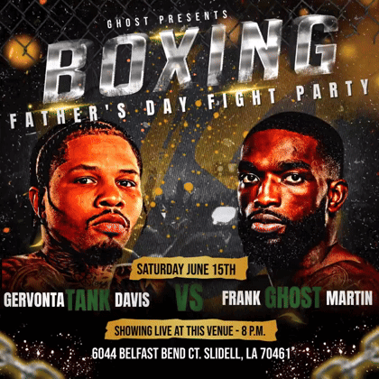 Father's Day Boxing Event Poster