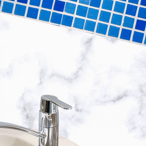 Faucet Turn On Water Pouring Fills Up Sink GIF