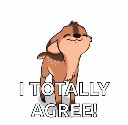 Fawn Cartoon I Totally Agree GIF
