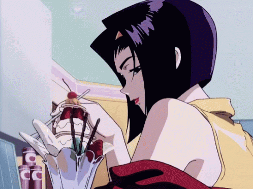Faye Valentine Eating Sundae GIF