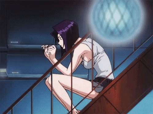Faye Valentine Nail Brushing GIF