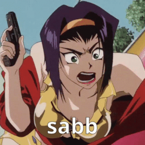 Faye Valentine Angry Sabb GIF