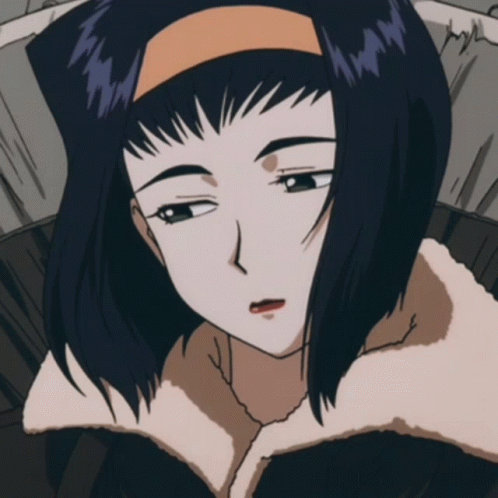 Faye Valentine Sleepy Somber Look GIF