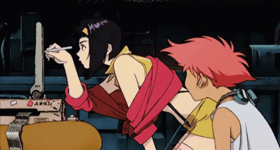 Faye Valentine Drawing With Ed GIF