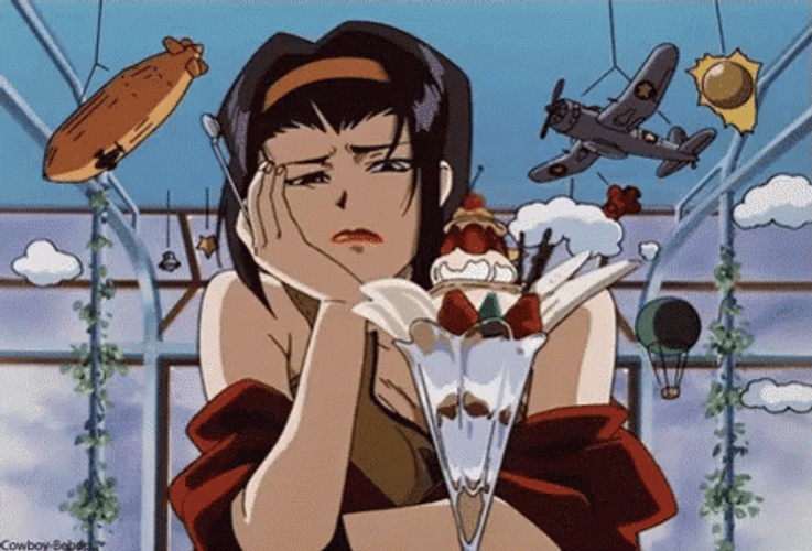Faye Valentine Sad Face GIF