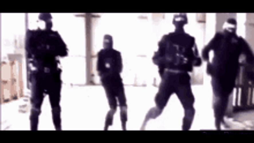 Fbi Agents Black Uniform Funny Dance GIF