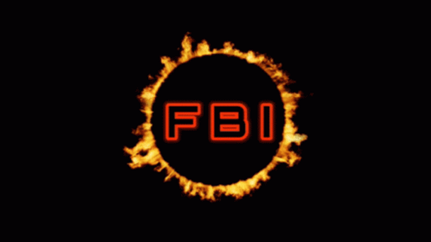 Fbi Animated Text Fire Burning Logo GIF