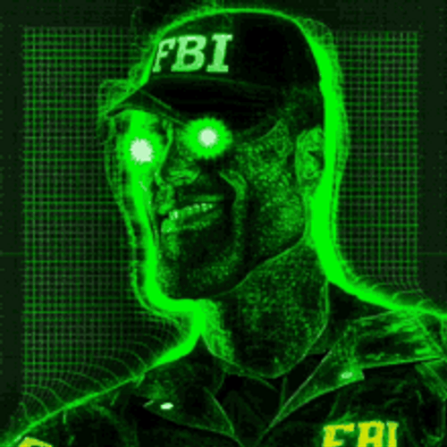 Fbi Giga Chad Sigma Male Green Grid Glow GIF