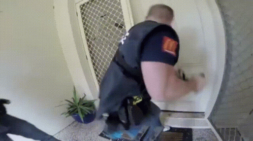 Chaotic Police Fbi Open Up GIF