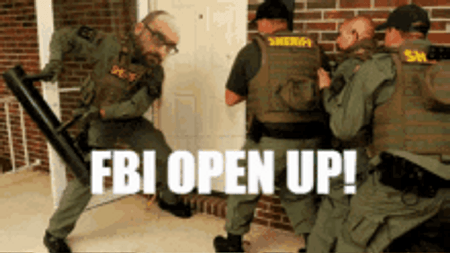 Fbi Open Up Cops Funny Shake Glitch Meme GIF