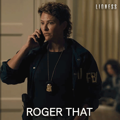 FBI Woman Saying Roger That on Phone
