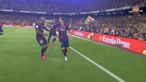 Fc Barcelona Hugging Team Support GIF