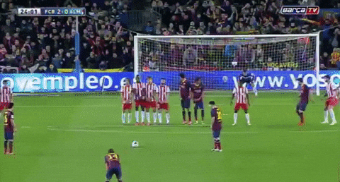 Fc Barcelona Incredible Kick Off Score GIF