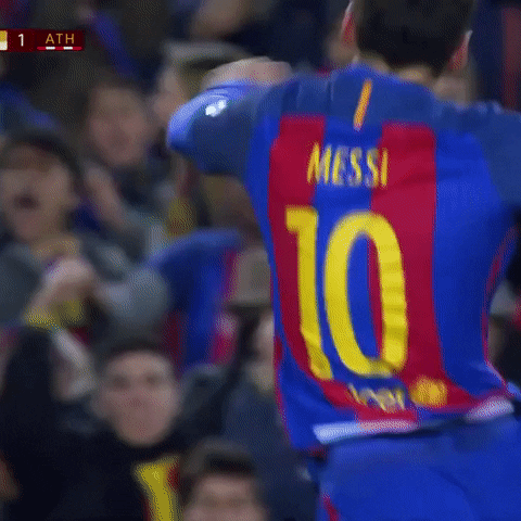 Fc Barcelona Lionel Messi Jumping For Joy GIF