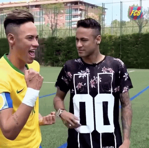 Fc Barcelona Neymar Da Silva Checking Wax Figure GIF