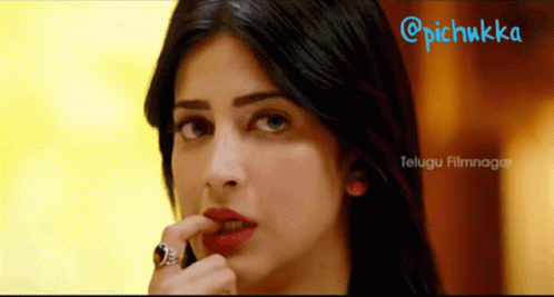 Girl Biting Nail In Fear GIF