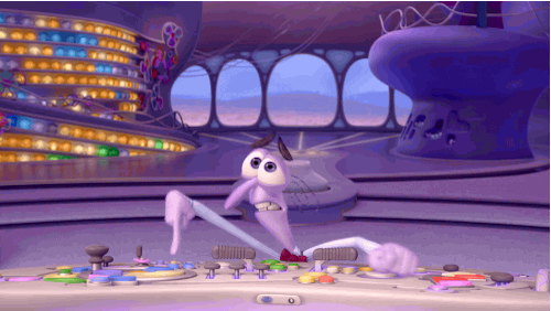 Fear Inside Out Controlling Buttons GIF