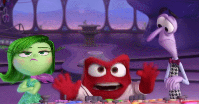 Fear Inside Out Punched Anger GIF