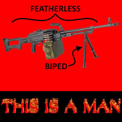 Featherless Biped Machine Gun