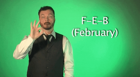 February Abbreviation Sign Language GIF