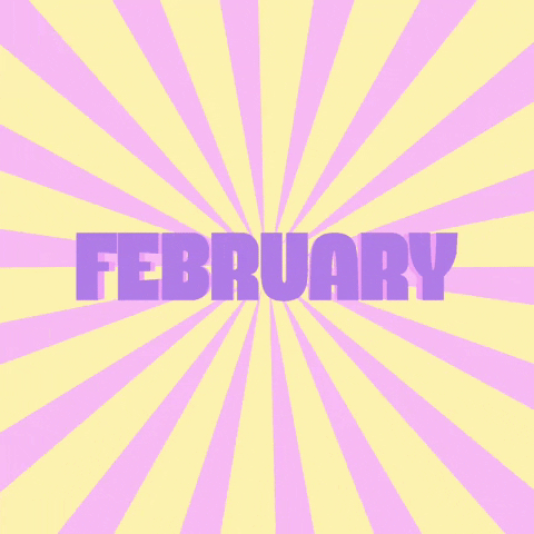 February Purple Spinning Rays GIF