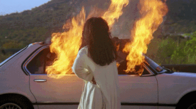 Fed Up With This Burning Car GIF