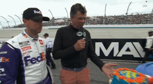 FedEx Man Talking To Fox News Hat GIF