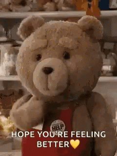 Feeling Better Bear Blowing Kisses GIF