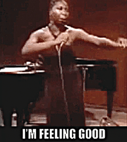 I'm Feeling Good Performing GIF