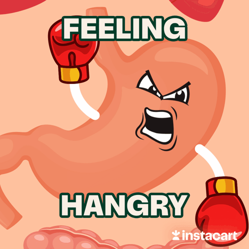 Feeling Hangry Flipping Out Stomach Cartoon GIF