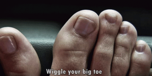 Feet Saying Wiggle Your Big Toe