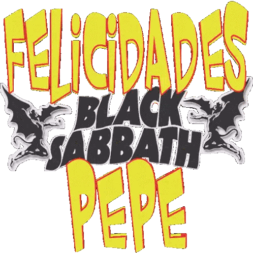 Felicidades Black Sabbath Bat Logo