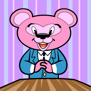 Felicidades Cute Pink Bear Receiving Gifts GIF